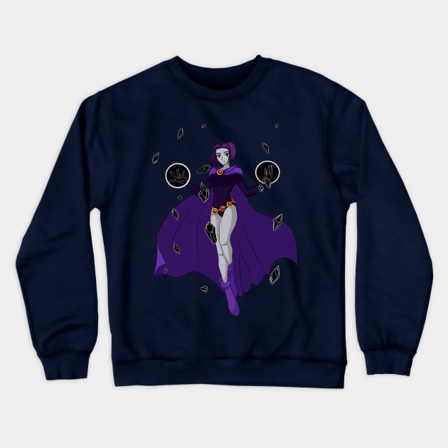 Teen Titans Raven Crewneck Sweatshirt by Thia